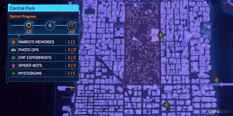 نقشه بازی Marvel's Spider-Man 2